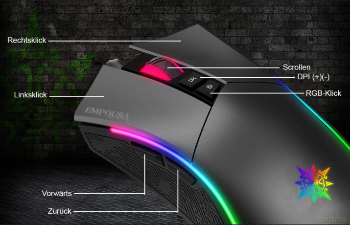 INCA Gaming Maus IMG-GT19 4800 DPI, RG