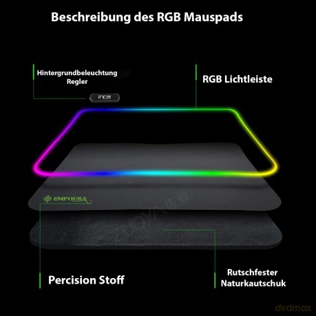 INCA Gaming Mauspad IMP-022 RGB-LED, 77