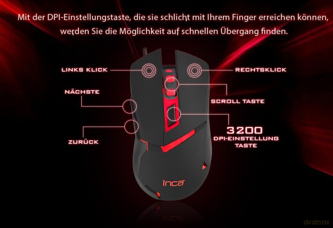 INCA Gaming Tastatur IKG-448 inkl. Maus