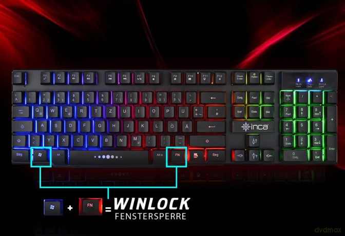 INCA Gaming Tastatur IKG-448 inkl. Maus