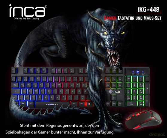 INCA Gaming Tastatur IKG-448 inkl. Maus