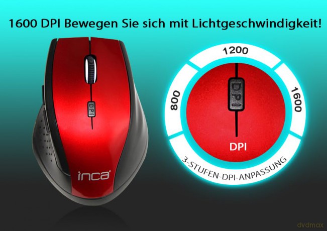 INCA Maus IWM-500GLK 1600 DPI,Wireless,