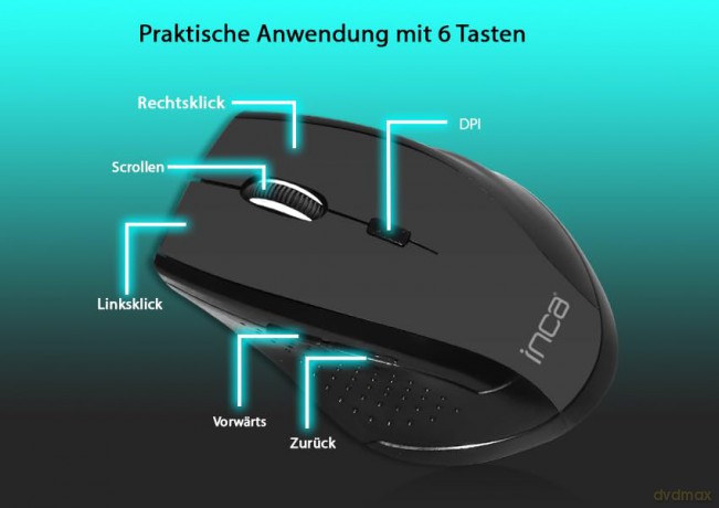 INCA Maus IWM-500GLK 1600 DPI,Wireless,