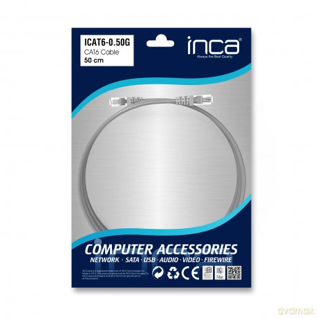 INCA Patchkabel ICAT6-0,50G RJ45 Cat6 U