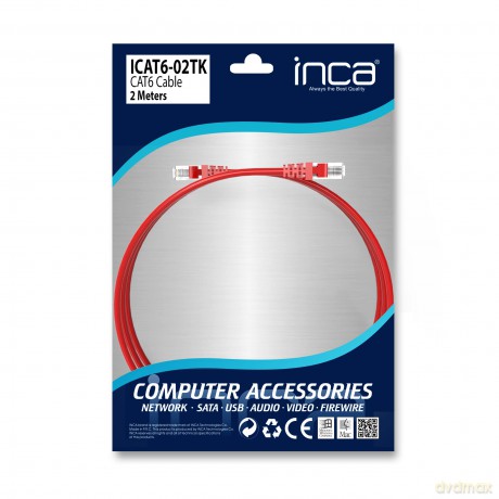 INCA Patchkabel ICAT6-02TK RJ45 Cat6 U