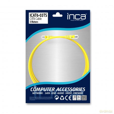 INCA Patchkabel ICAT6-03TS RJ45 Cat6 U