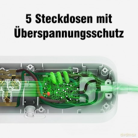 INCA Steckdosenleiste IPW-44GB 5fach, L