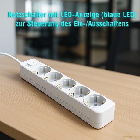 INCA Steckdosenleiste IPW-44GB 5fach, L