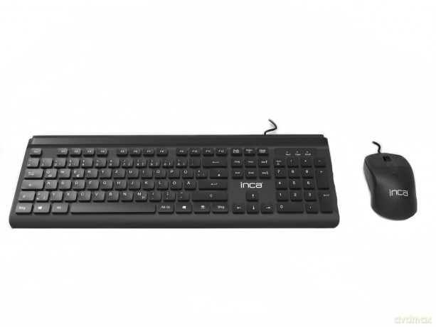 INCA Tastatur IMK-377 Corded Set, Sil
