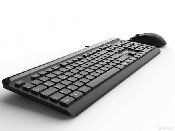 INCA Tastatur IMK-377 Corded Set, Sil