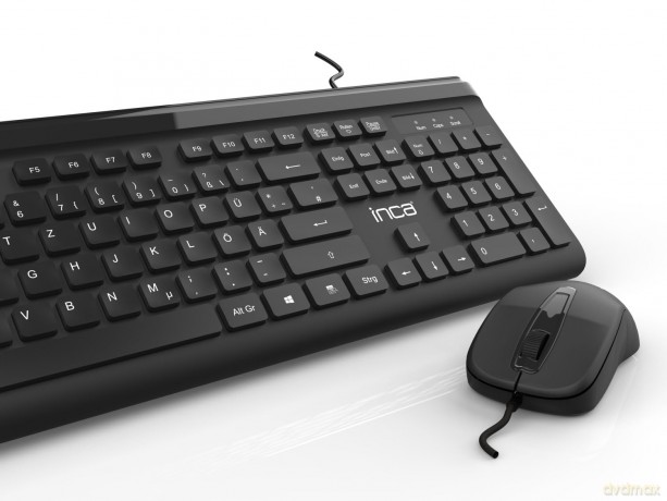 INCA Tastatur IMK-377 Corded Set, Sil