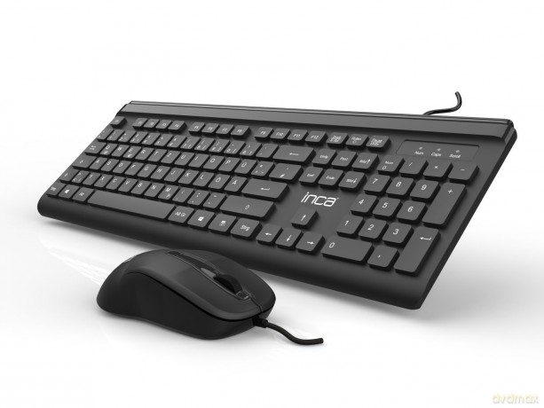 INCA Tastatur IMK-377 Corded Set, Sil
