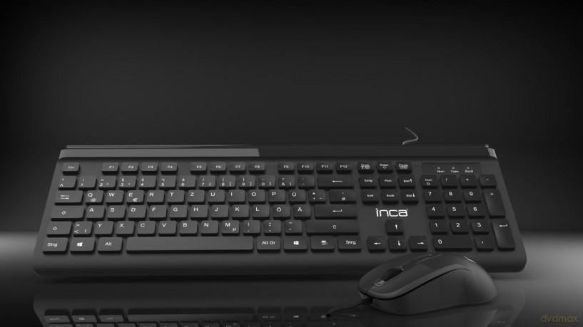 INCA Tastatur IMK-377 Corded Set, Sil
