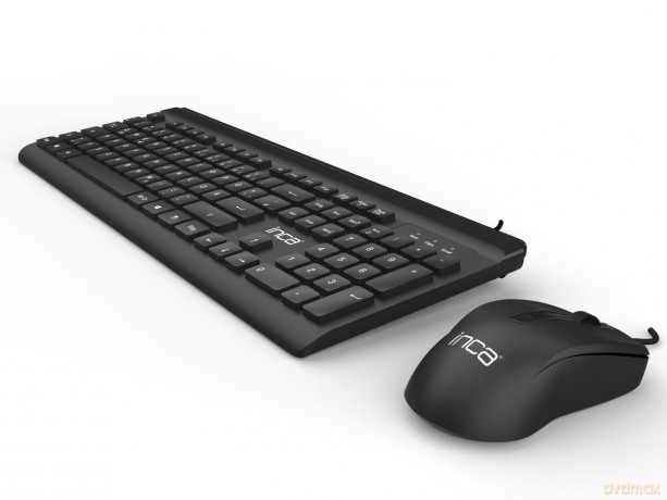 INCA Tastatur IMK-377 Corded Set, Sil