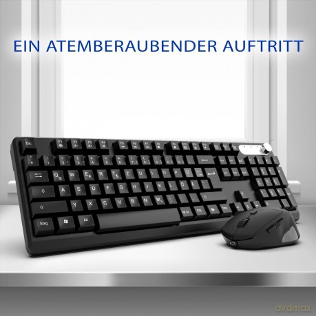 INCA Tastatur IWS-549U Wireless Set, B