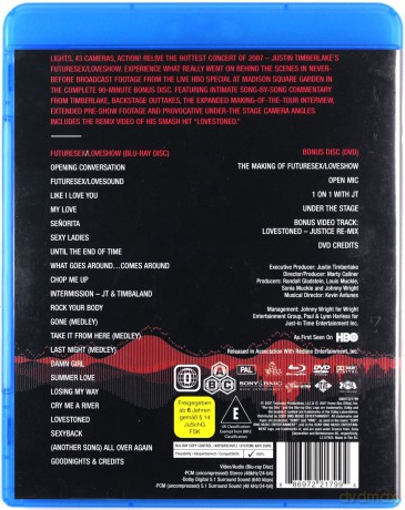 Justin Timberlake: FutureSex/LoveShow Live From Madison Square Garden [Blu-Ray]+[DVD]