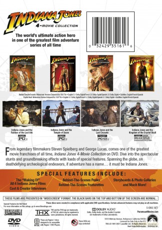 Indiana Jones 4-Movie Collection [5xBlu-Ray]