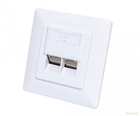 INTELLINET 2-Port Cat6 10G RJ45-Unterput