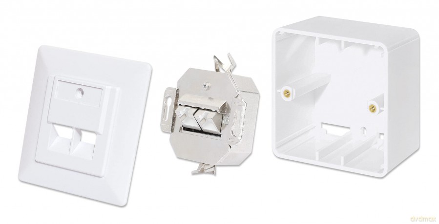INTELLINET 2-Port Cat6a 10G RJ45-Unterpu