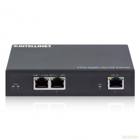 INTELLINET 2-Port Gigabit Ultra PoE-Exte