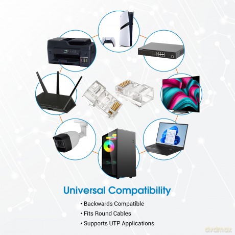 INTELLINET Modularstecker RJ45 Cat6 UTP