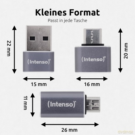 Intenso 3-pack USB Adapter MIX USB-C/A/M