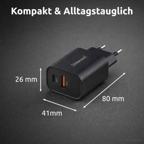 Intenso Power Adapter 1x USB-A/1x USB-C