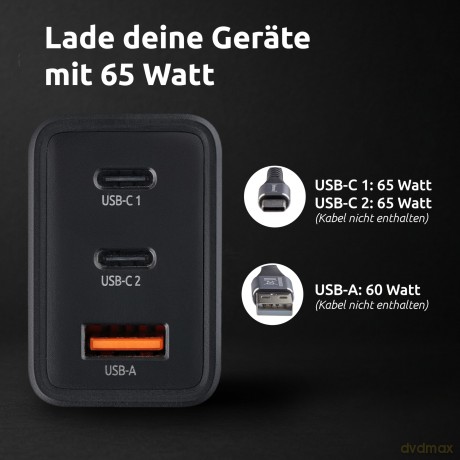 Intenso Power Adapter 1x USB-A/2x USB-C