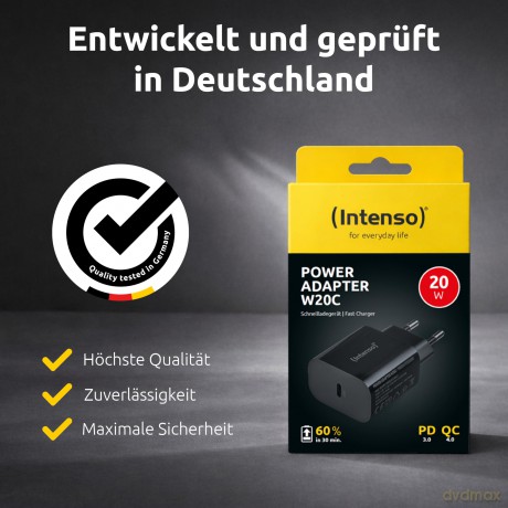 Intenso Power Adapter 1x USB-C 20W Black