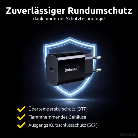Intenso Power Adapter 1x USB-C 20W Black