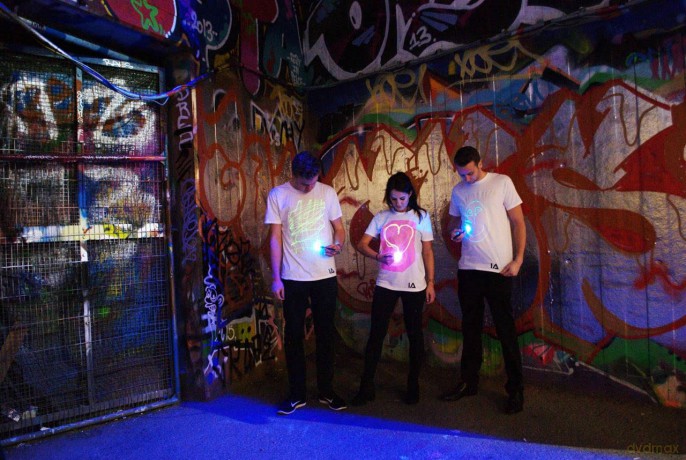 Illuminated Apparel: Interactive Glow In The Dark T-Shirt Medium