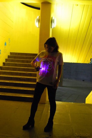 Illuminated Apparel: Interactive Glow In The Dark T-Shirt Medium