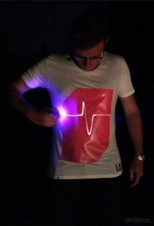 Illuminated Apparel: Interactive Glow In The Dark T-Shirt Medium