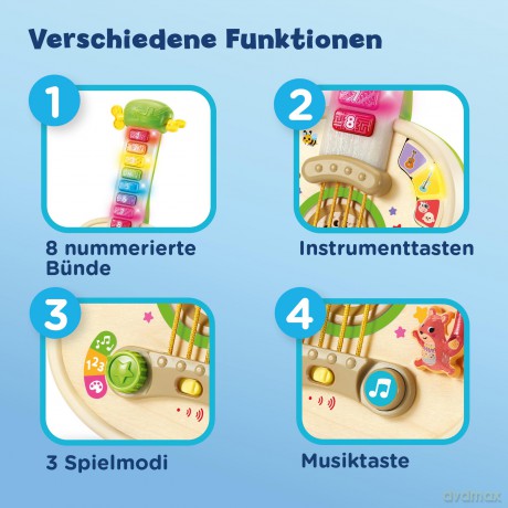 Interaktive Holz-Gitarre