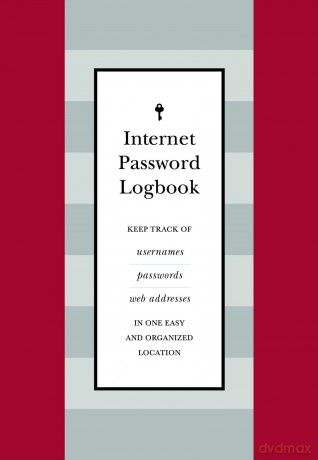 Internet Password Logbook Red Leatherette [KSIĄŻKA]