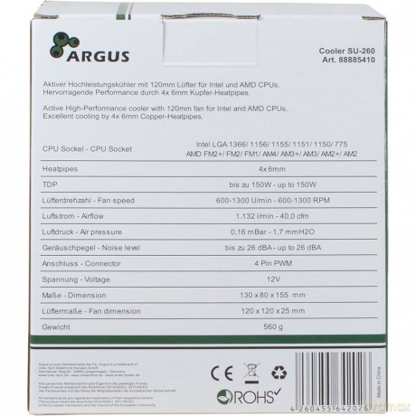 Inter-Tech Kźhler ARGUS SU-260 aktiv 120