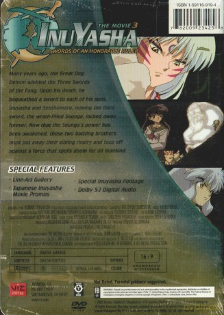 Inu Yasha: Movie 3 - Swords Of An Honorable Ruler [DVD]