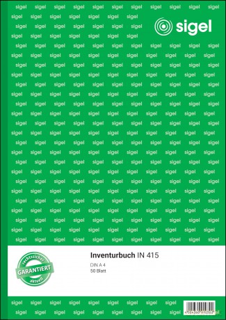 Inventurbuch,A4,50Bl.1-Fach