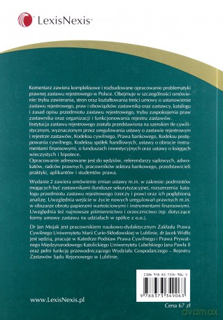 Zastaw rejestrowy i rejestr zastawów komentarz - Jacek Widło, Jan Mojak [KSIĄŻKA]