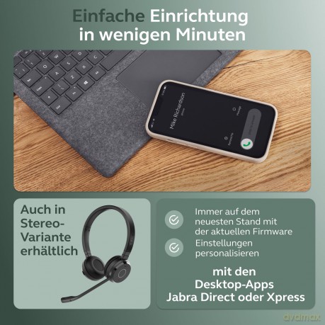 Jabra Evolve 65 TE UC Mono USB-A incl. L