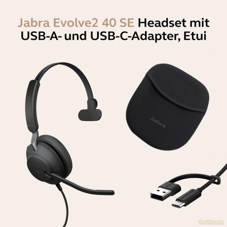 Jabra Evolve2 40 SE UC Mono USB C/A