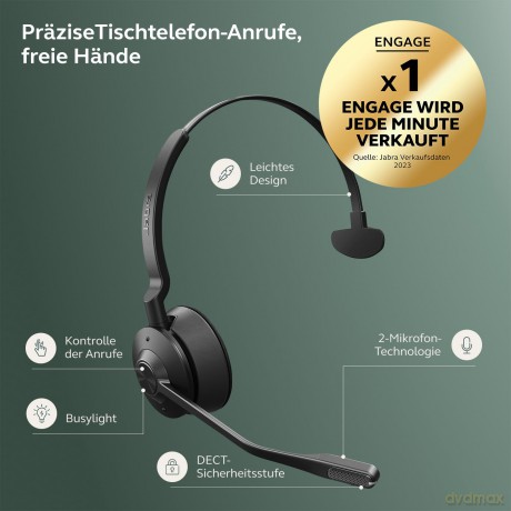 Jabra Headset Engage 45 SE Mono schnurlo