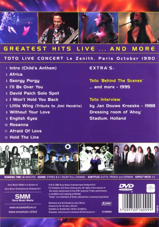 Toto: Greatest Hits Live...And More [DVD]