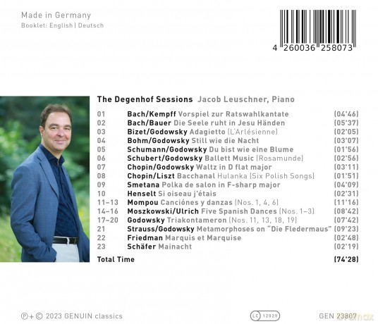 Jacob Leuschner-The Degenhof Sessions: Jacob Leuschner-The Degenhof Sessions [CD]