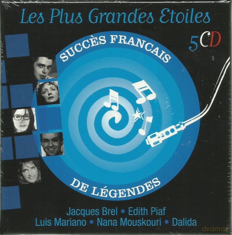Les Plus Grandes Etoiles - Succes FranAis De Legendes: Jacques Brel - Edith Piaf - Luis Mariano - Nana Mouskouri - Dalida [5CD]