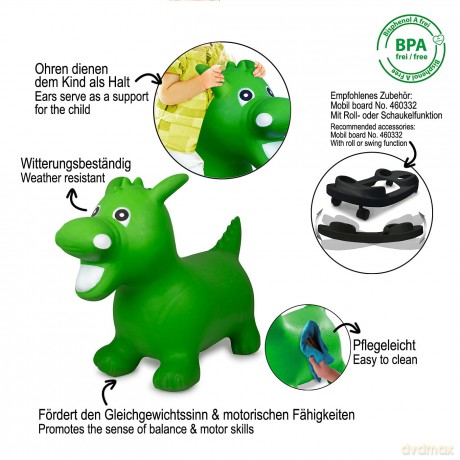 Jamara Hźpftier Drache grźn mit Pumpe