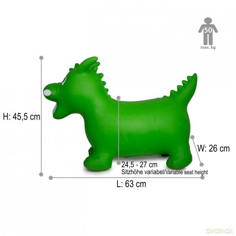 Jamara Hźpftier Drache grźn mit Pumpe