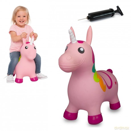 Jamara Hźpftier Einhorn bunt mit Pumpe