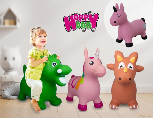 Jamara Hźpftier Einhorn bunt mit Pumpe