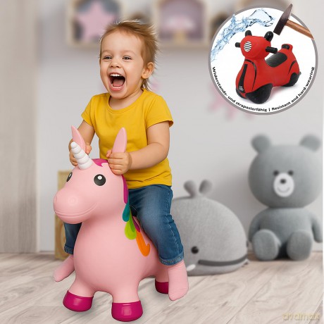 Jamara Hźpftier Einhorn bunt mit Pumpe